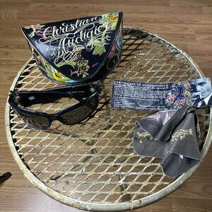 AUTHENTIC ED HARDY BY CHRISTIAN AUDIGIER VINTAGE SUNGLASSES Crown Bedazzled
